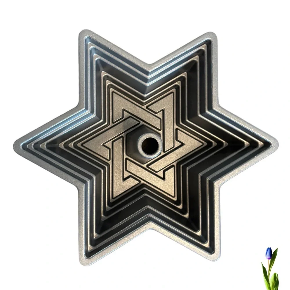 Nordic Ware Silver Star Of David Cake Pan 10 Cups 2.4L